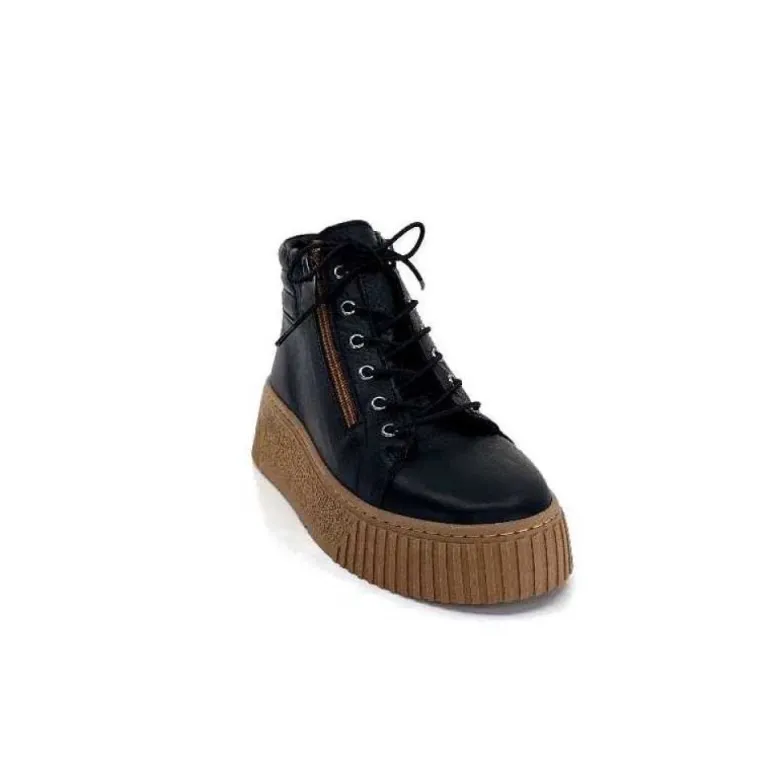 Baskets Ivoire 500-450 Cuir Noir