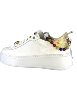 Baskets Plateforme Giopiu Pia46 Cuir Blanc