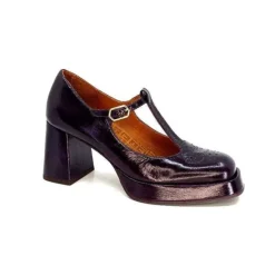 Chie Mihara Kaime Cuir Vernis Grape