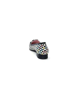 Dansi 5344 Cuir Imprime Blanc Noir Multi