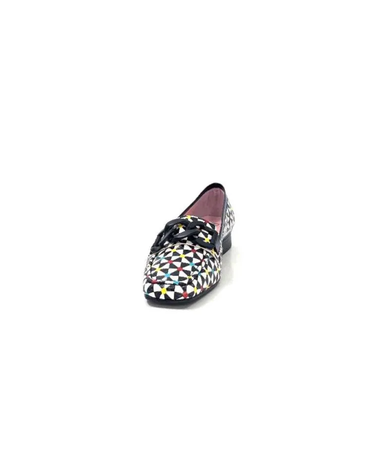 Dansi 5344 Cuir Imprime Blanc Noir Multi