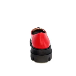 Dansi 5781 Cuir Noir - Rouge Imprime Blanc