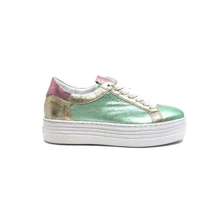 Elue Par Nous Nany Cuir Metal Vert