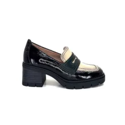 Hispanitas Chi 232965 Everest Cuir Vernis Noir Cuir Vert & Beige