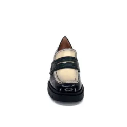 Hispanitas Chi 232965 Everest Cuir Vernis Noir Cuir Vert & Beige