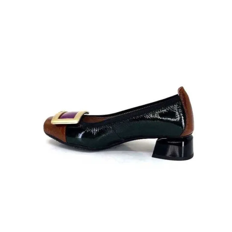 Hispanitas Chi 233141 Salma Cuir Vernis Vert Cuero Fushia
