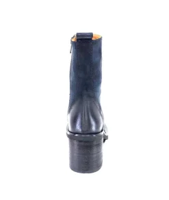 Ivoire 7753 Cuir Daim Bleu Marine