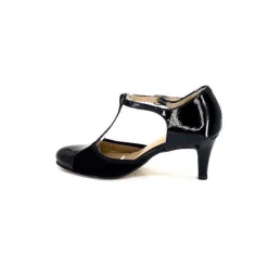 Ivoire 1801 Cuir Vernis & Daim Noir