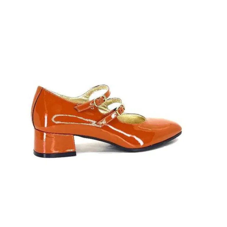 Ivoire 914 Cuir Vernis Marrone Orange