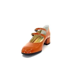 Ivoire 914 Cuir Vernis Marrone Orange