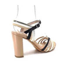 Ivoire 002 F85 Gro Cuir Nude Noir