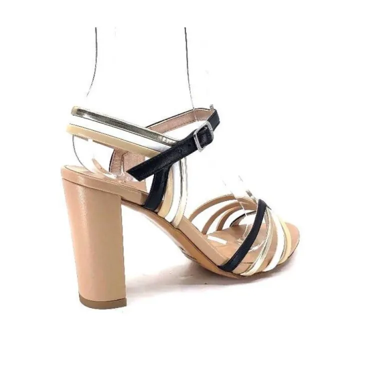 Ivoire 002 F85 Gro Cuir Nude Noir