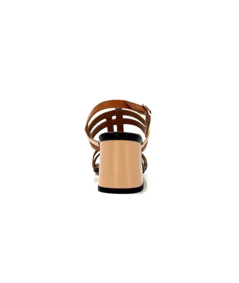 Ivoire B621 F Romagna Cuir Noir Cognac Nude