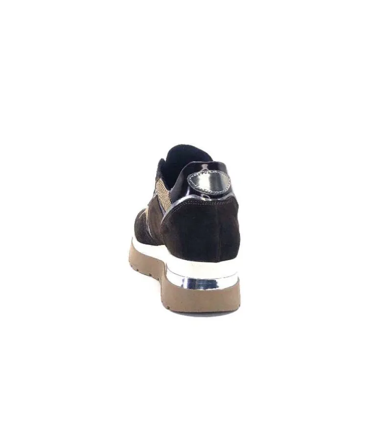 Ivoire 9B4425 Textile Et Daim Marron