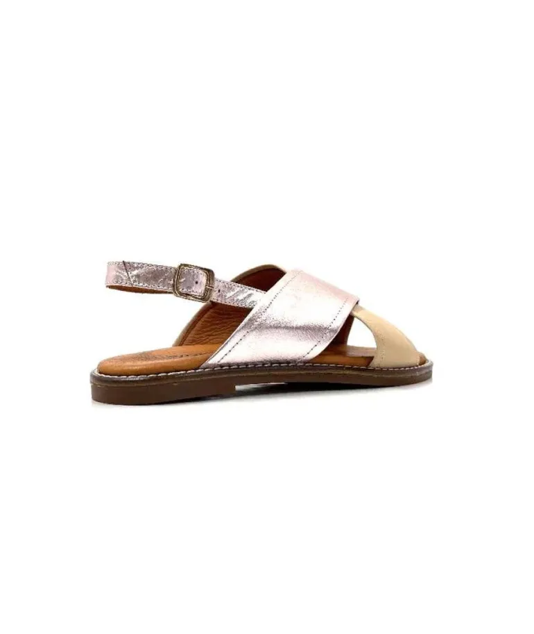 Ivoire 908D Cuir Argent Et Nude