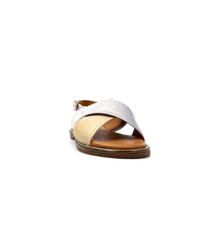Ivoire 908D Cuir Argent Et Nude