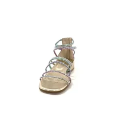 Ivoire E35.008 Cuir Or Strass Multi