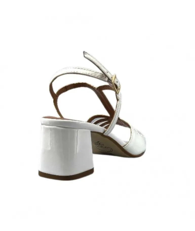 Ivoire F2295 Venezia Cuir Vernis Blanc