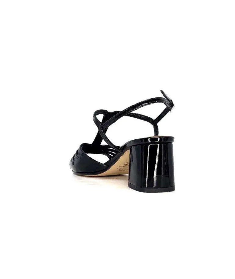 Ivoire F2295 Venezia Cuir Vernis Noir
