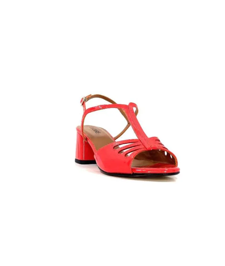 Ivoire F2295 Venezia Cuir Vernis Rouge