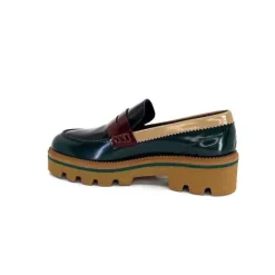 J.Hay 1128 Cuir Glacee Vert Noir Bordeaux