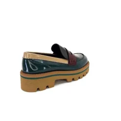J.Hay 1128 Cuir Glacee Vert Noir Bordeaux