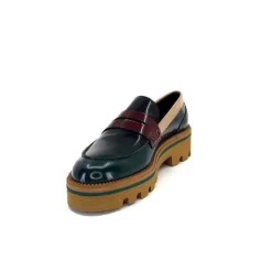 J.Hay 1128 Cuir Glacee Vert Noir Bordeaux