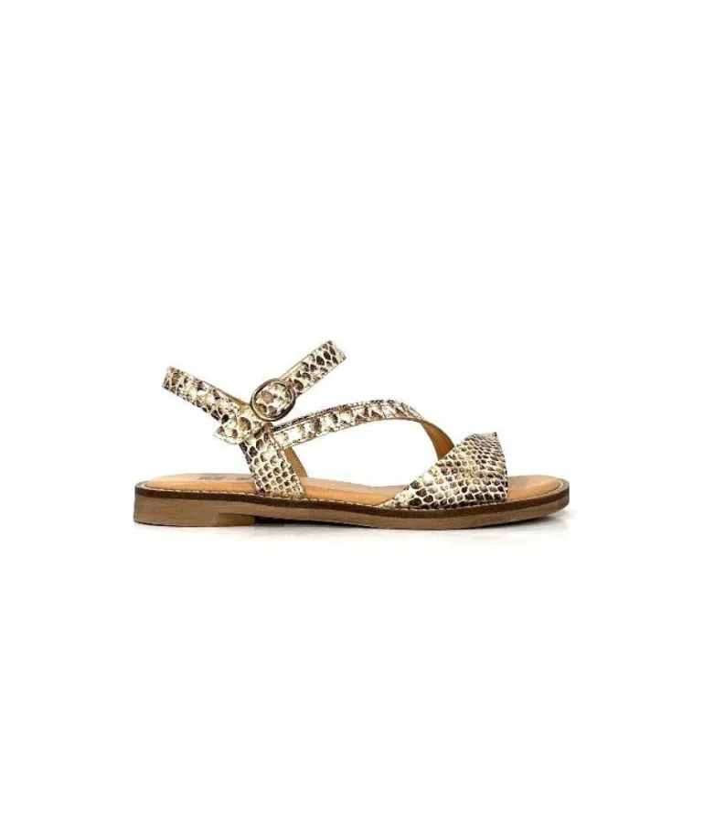 Mkd Agate 2 Cuir Metal Or Marron