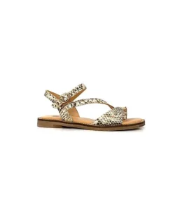 Mkd Agate 2 Cuir Metal Or Marron