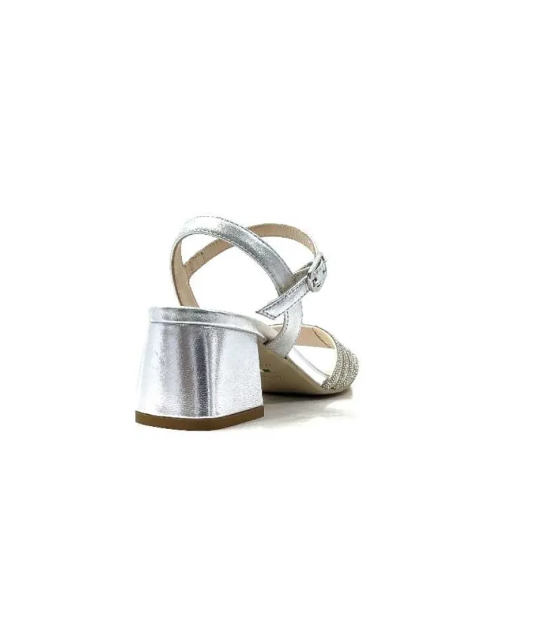 Nero Gardini 307320 De Cuir Strass Argent