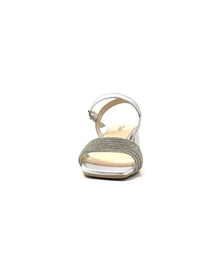 Nero Gardini 307320 De Cuir Strass Argent