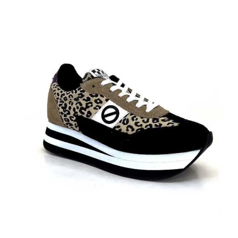 No Name Flex M Jogger Daim Textile Beige Et Noir