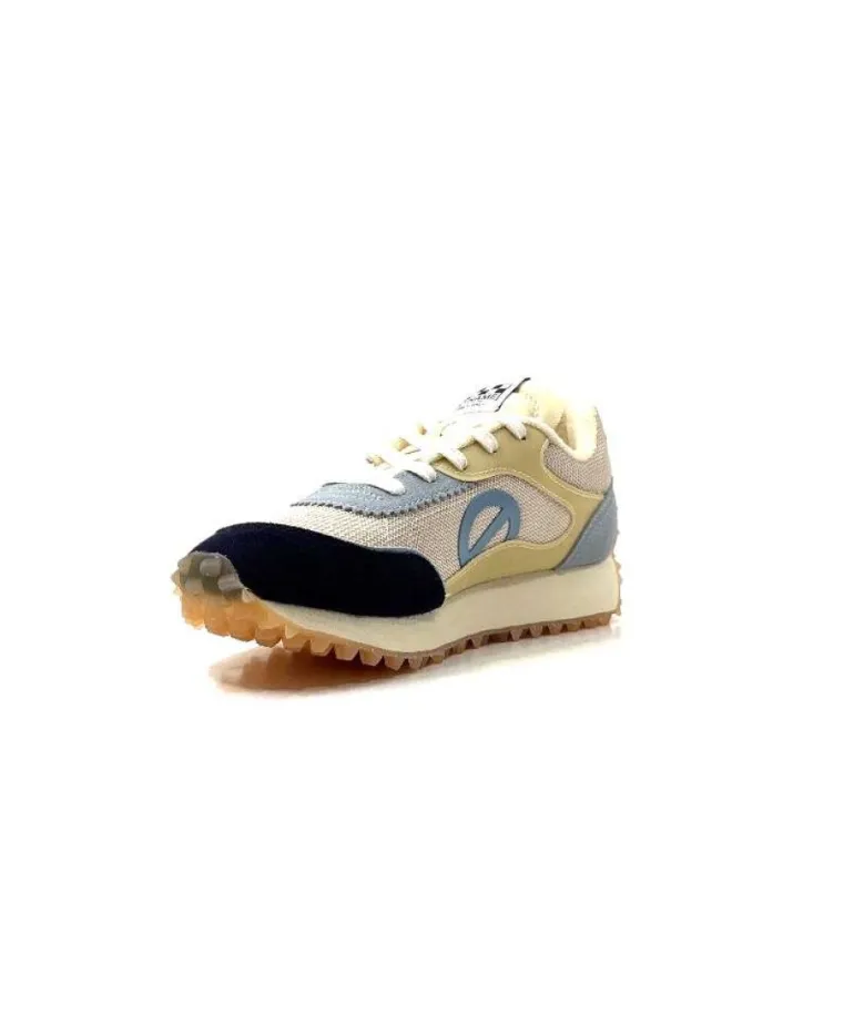 No Name Punky Jogger Daim Bleu Textile Beige