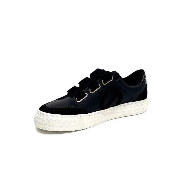 No Name Strike Straps Cuir Noir