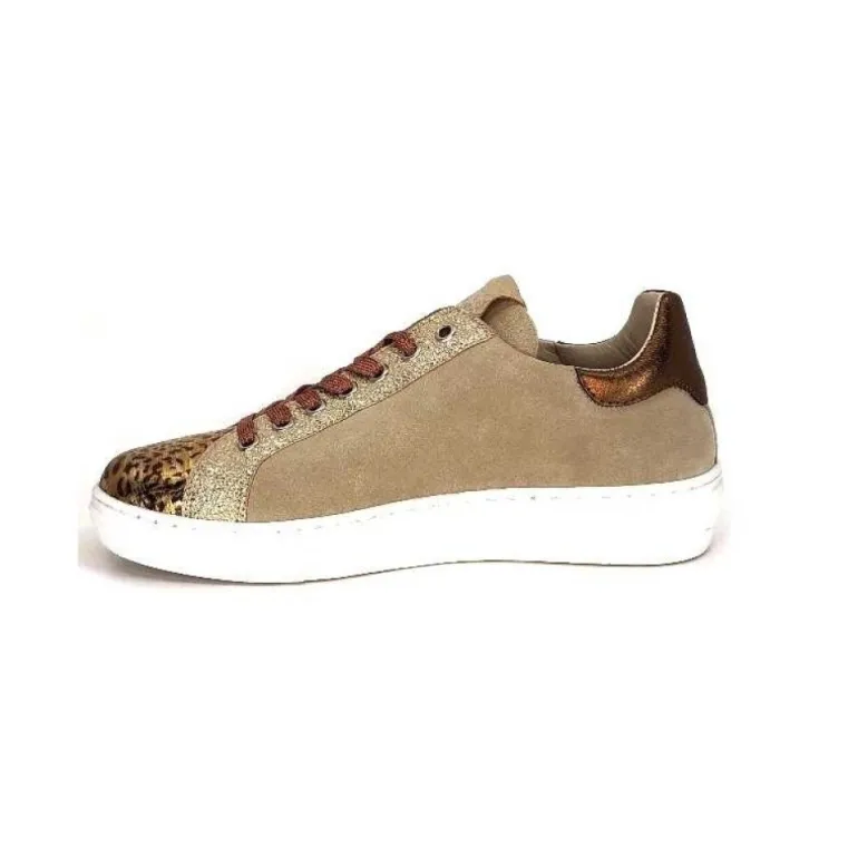Reqins Sun Stella Mix Cuir Daim Beige