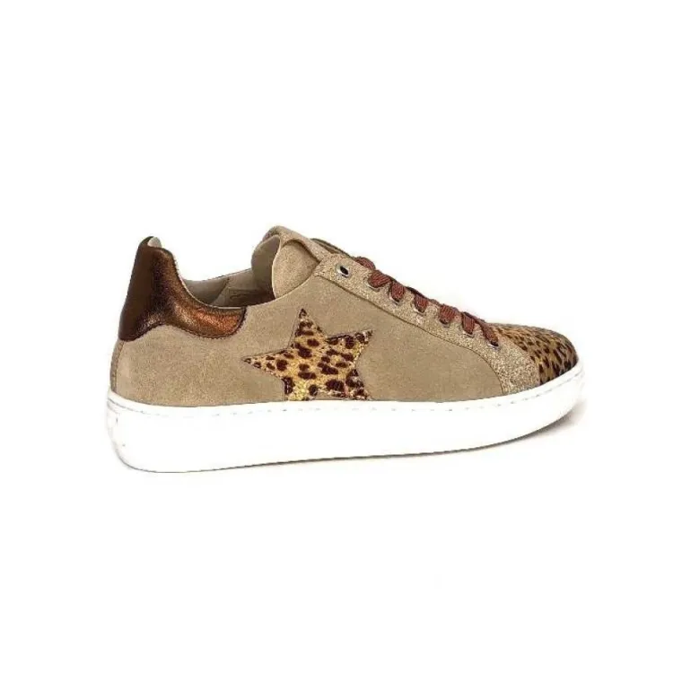 Reqins Sun Stella Mix Cuir Daim Beige
