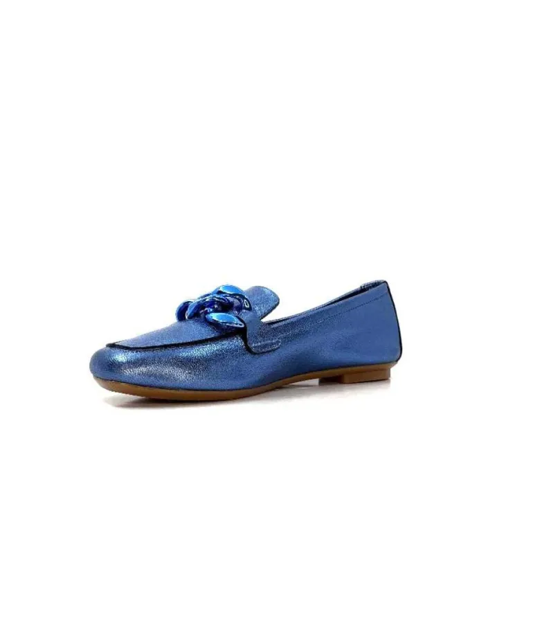Requins Hartega Cuir Metal Bleu