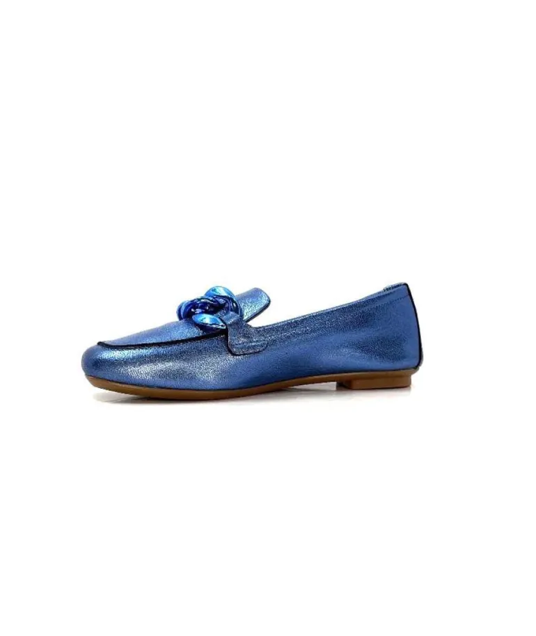 Requins Hartega Cuir Metal Bleu