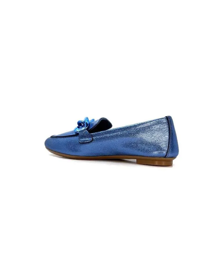 Requins Hartega Cuir Metal Bleu
