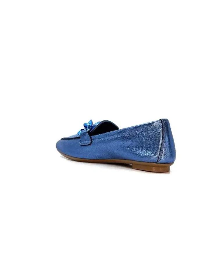 Requins Hartega Cuir Metal Bleu