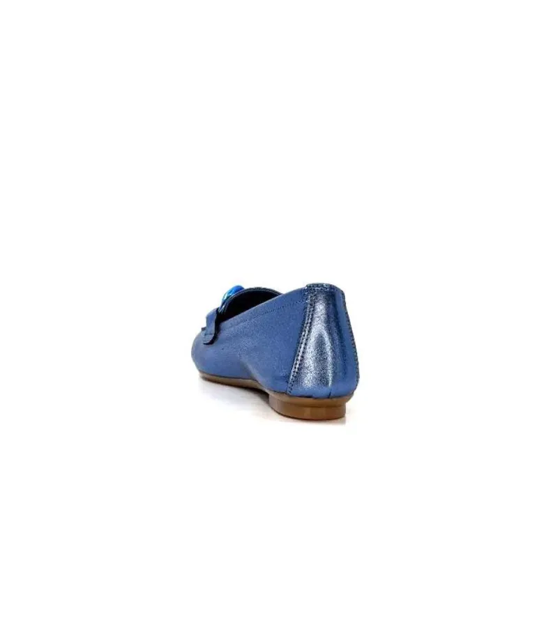 Requins Hartega Cuir Metal Bleu