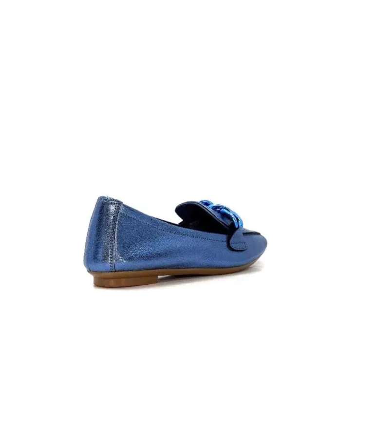 Requins Hartega Cuir Metal Bleu