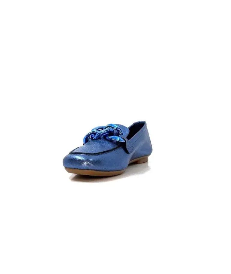 Requins Hartega Cuir Metal Bleu