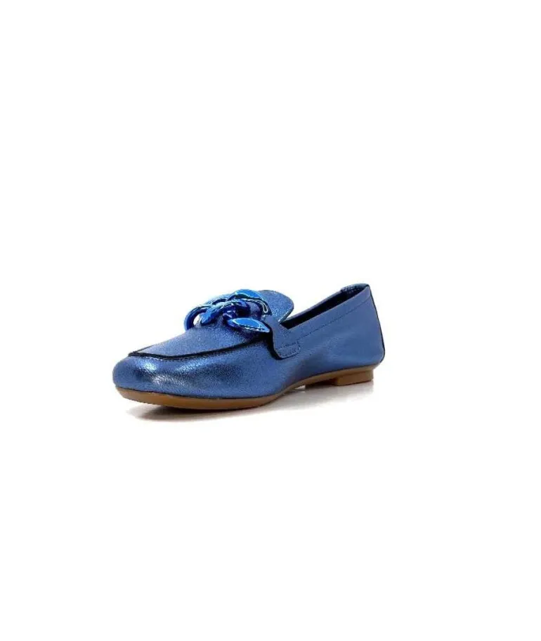 Requins Hartega Cuir Metal Bleu