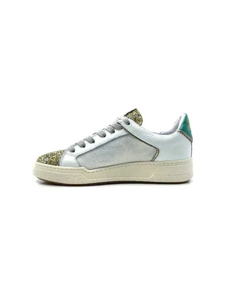 Semerdjian Smr Duck 9433 Cuir Blanc Glitter Or