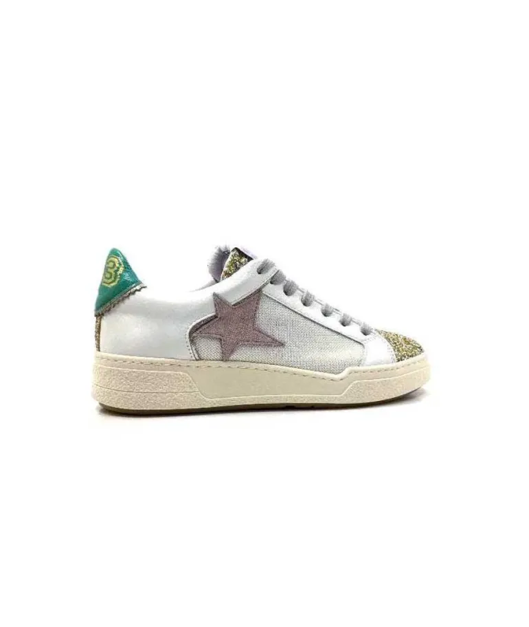 Semerdjian Smr Duck 9433 Cuir Blanc Glitter Or