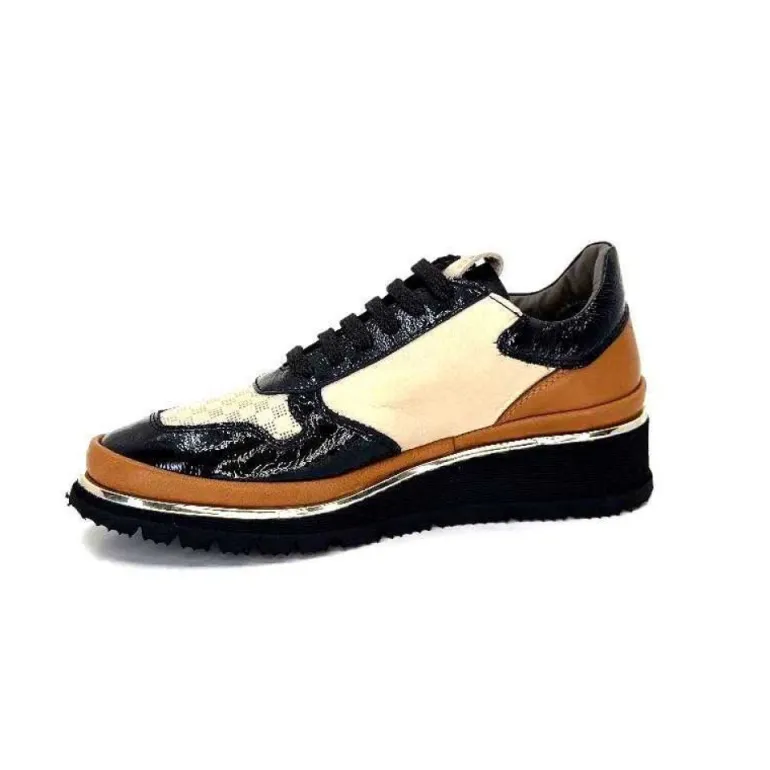 Xsa 9809 Cuir Noir, Marron & Creme
